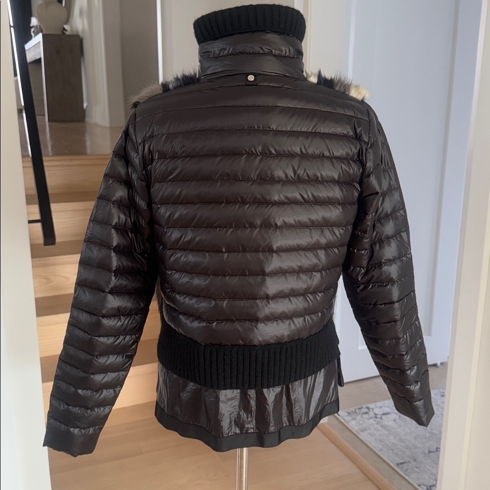 NWOT SOSKEN Marisa Minicucci Geela Fur & Puffer Jacket | Size 2 (US M) - Picture 3 of 7